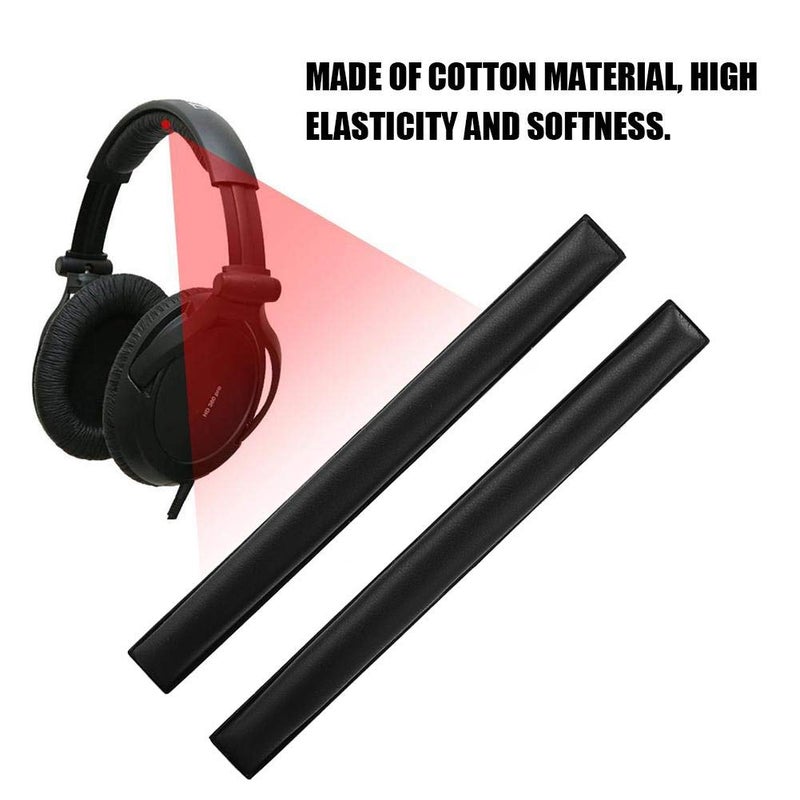 Ciglow Headset Headband Cushion Pad for 2 Pcs Replacement Headset Headband Cover for HD25 PC150 PC151 PC155 Over Ear Headset, Easy Installation (Black) - Image 5